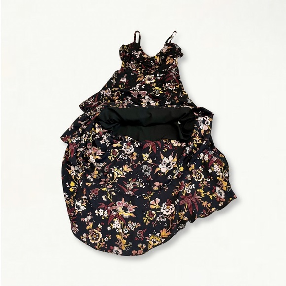 A.L.C. Zaydena Ruffle Floral Silk Maxi Dress Size 4 Spaghetti Strap - Picture 10 of 13